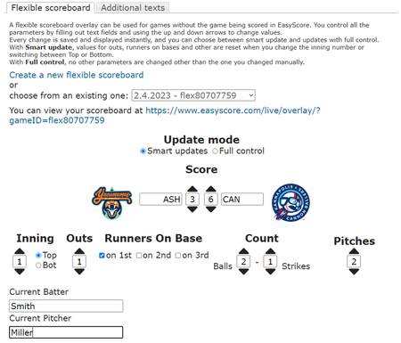 Flexible Scoreboards